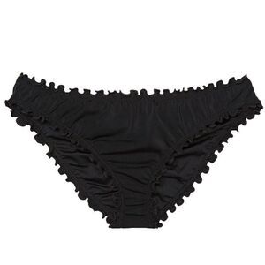 Victoria’s Secret Swim Capri Ruffle Cheeky Bikini Bottoms Black LAST ONE